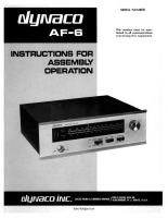 Dynaco AF-6 - Service Manual